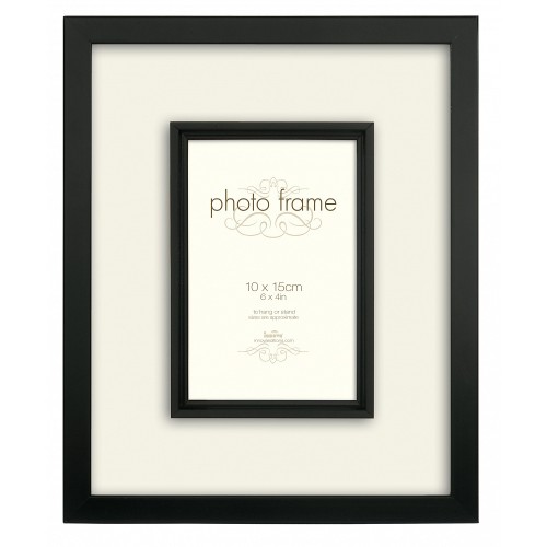 Фоторамка Innova Hereford 27x32 с паспарту 15x20, пластик/стекло, черный (PI03815)