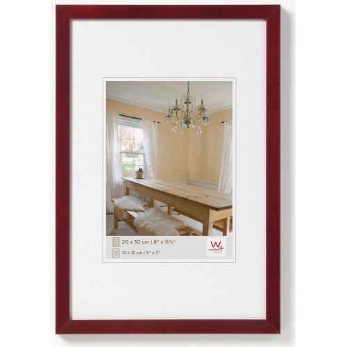 Фоторамка Walther Peppers 10x15, дерево/стекло, красный (BP 015 R)