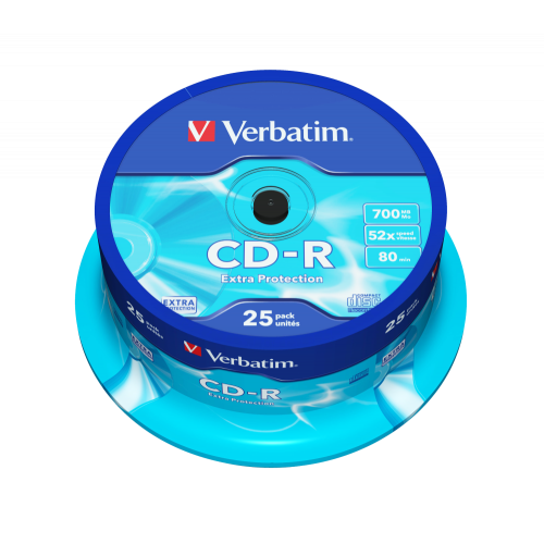 Оптический диск Verbatim CD-R 700MB 52X Extra Protection, Spindle, 25 шт