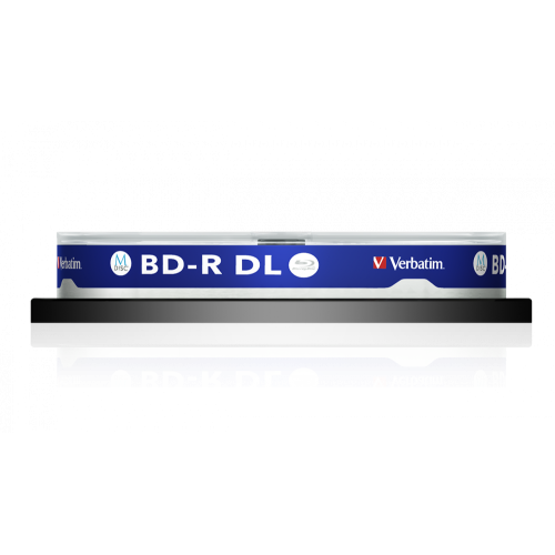 Оптический диск Verbatim BD-R DL 50GB 6X MDISC Lifetime archival Inkjet Printable, Spindle, 10 шт