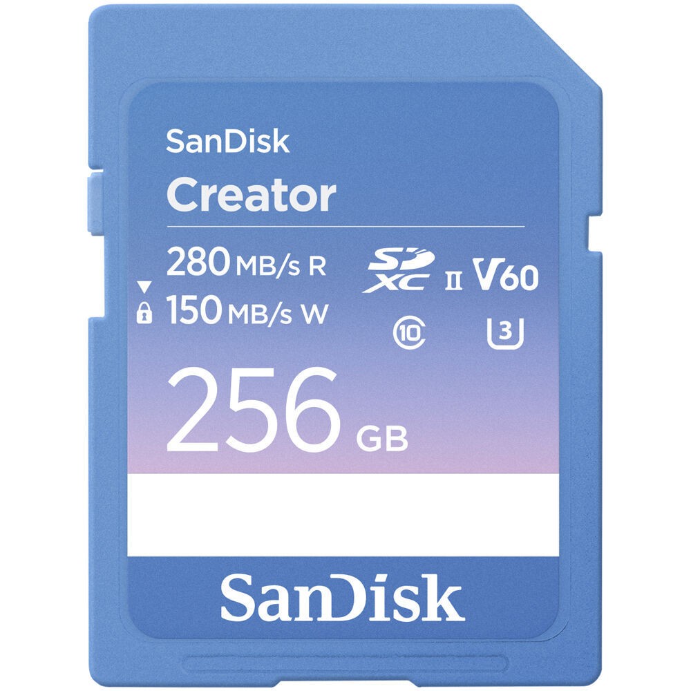 Карта памяти SanDisk Creator SDXC 256GB UHS-II U3 V60, R/W 280/150 МБ/с