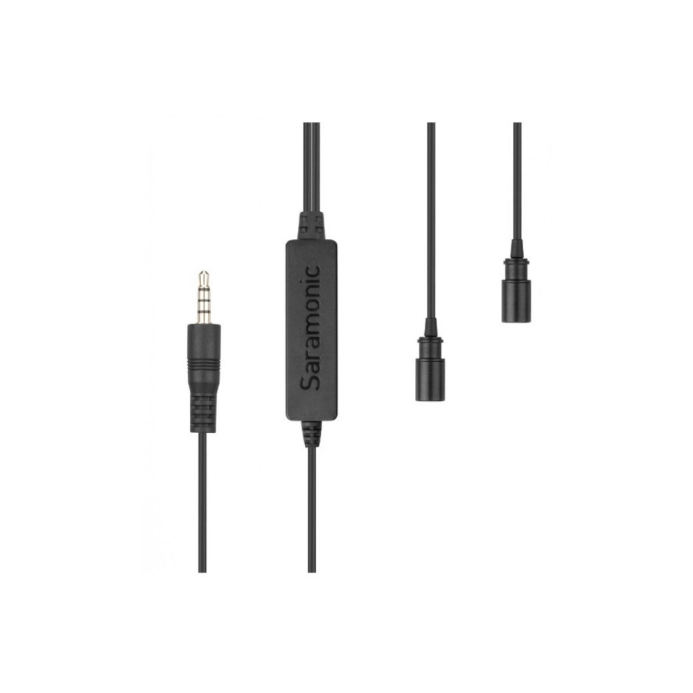 Микрофон петличный Saramonic LavMicro 2M двойной с кабелем 6м, разъем 3,5 мм TRRS