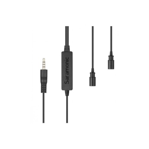 Микрофон петличный Saramonic LavMicro 2M двойной с кабелем 6м, разъем 3,5 мм TRRS