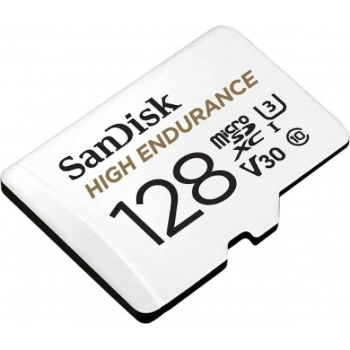 Карта памяти SanDisk High Endurance MicroSDXC 128GB UHS-I U3 V30, R/W 100/40 МБ/с